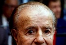 Expresidente argentino Menem hospitalizado por neumonía pero sin covid-19