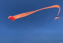 Video: una niña quedó enganchada en un barrilete y voló medio minuto por el aire