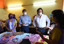 El Gobernador y el ministro Arroyo visitaron el CPI de Villa Lavalle y la cooperativa Hilos de Juanita