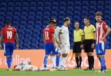 Exequiel Palacios sufrió una fractura en la columna por el rodillazo de Ángel Romero y estará tres meses sin jugar