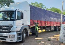 Dos camiones con más de 58 toneladas de harina de soja decomisados en Aguaray