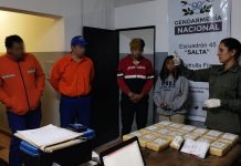 Tres pasajeros bolivianos partieron de Orán ocultando 16 kilos de cocaína en valijas
