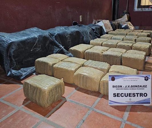 Gendarmería descubrió 361kilos de marihuana en la zona minera de Los Andes