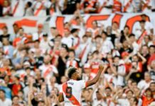 River expuso su mejor versión y con un hat-trick de Miguel Borja aplastó 5-0 a Vélez en el Monumental
