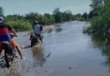 Crítica situación de decenas de familias en Rivadavia Banda Sur por la crecida del Rio Bermejo