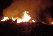 Rebrotó el fuego en Cafayate: combaten un nuevo incendio cerca de la planta solar