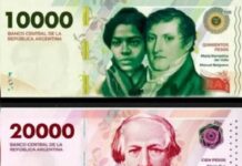 Los nuevos billetes de 20 mil pesos circularán desde octubre y se imprimirán en China