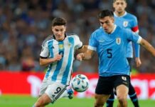 Sin Messi, Argentina visita a Uruguay para seguir en lo más alto de las Eliminatorias