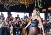 Pampita se tropezó en un desfile y tuvo que ser asistida