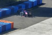 ¡Colapinto de mal en peor! Se conoció la causa de su accidente durante las pruebas de neumáticos en Hungría