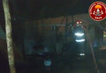 El fuego consumió una humilde vivienda de madera en Orán