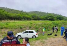 Un VW Gol se despistó y termino en la banquina con 5 policías lesionadas