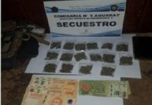 Detenido en Aguaray vendiendo marihuana en la plaza