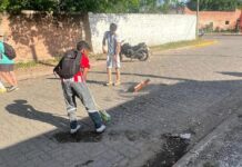 Tras una pelea viral, alumnos de la escuela de boxeo de El Galpón realizaron tareas comunitarias