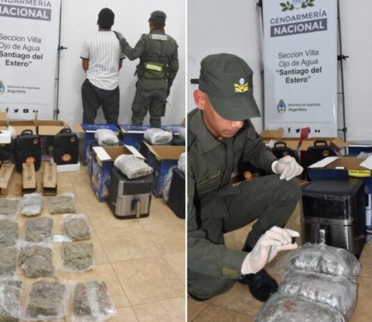 Salió de Oran en un ómnibus de tour de compras con 17 kilos de marihuana