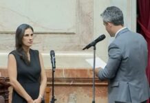 Sáenz acomodó a Pamela Calletti como Auditora de la Nación: diputados abandonaron el recinto durante la jura