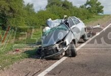 Un muerto y una mujer herida en el choque entre un auto y una camioneta de la Policía en la ruta 34