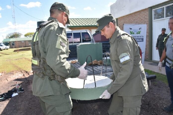cocaina en bancos de cemento