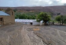 El barro y el lodo afectaron la escuela del Paraje Pascha en Campo Quijano