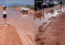 El agua que baja de los cerros volvió a cortar la ruta 68 cerca de Cafayate
