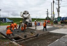 Ya colocaron la nueva reja pluvial en la ruta 68 en el acceso a San Luis