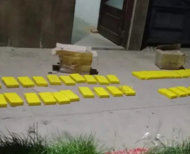 cajas con 38 kilos de cocaina