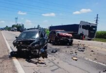 5 heridos en un choque frontal en la ruta 34 cerca de Palomitas