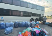 Un colectivo de “tour de compras” salió de Orán y lo pararon en Santiago con 1.427 kilos de coca