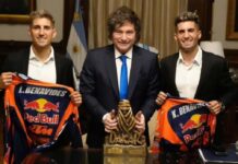 Tras salir campeón del Rally Dakar, Luciano Benavides se reunió con Javier Milei