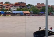 Por fuerte crecida del rio Bermejo cortaron el paso de Chalanas en Aguas Blancas