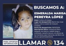 Activan Alerta Sofía por la desaparición de una niña de 2 años en Cosquín