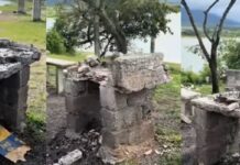 Vándalos destruyeron los asadores del dique las lomitas y se robaron las parrillas