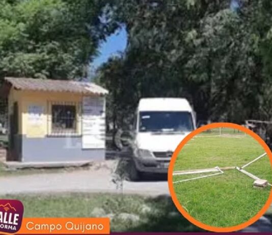 Un arco de futbol cayó sobre una niña en el camping de Quijano