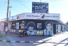 El festejo de los “Cuervos” terminó a los tiros, corridas y autos destrozados frente al Club