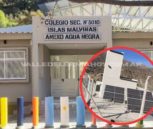 ¡Telefono para Fiore! Un colegio nuevo, sin luz, sin agua y sin comedor: La dura realidad del secundario Agua Negra