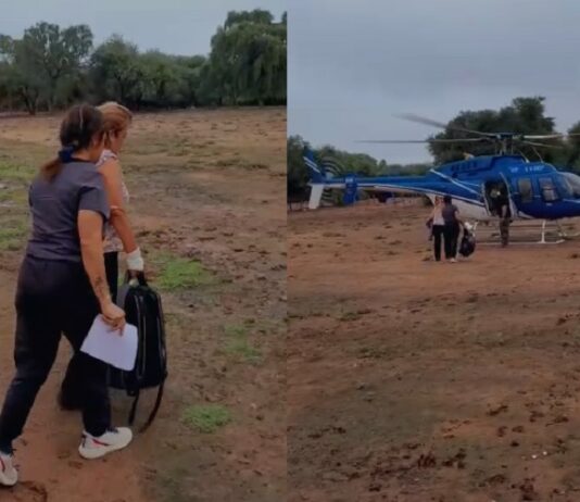 Evacuaron en helicóptero a la directora de una escuela ubicada a 100 km de Tartagal porque la mordio un murciélago