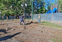 Después de años de estar abandonada la Municipalidad inicio la transformación de la Plaza Evita