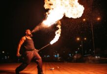 ¡Una locura! Dos mujeres mal heridas durante un show con fuego en un local comercial en el Paseo Güemes