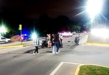 Dos heridos en un choque de motos frente al acceso al Tipal