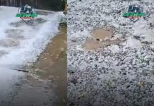 El granizo sorprendió esta tarde a los vecinos del Valle de Lerma