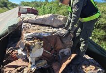 Detienen en la ruta 34 en Aguaray a 15 camiones con 100.000 kilos de chatarra