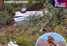 Resultó ileso el padre Walter Medina al caer la camioneta en un precipicio en la Cuesta del Obispo