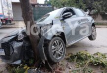 Borracho incrusto su auto contra un árbol en Orán