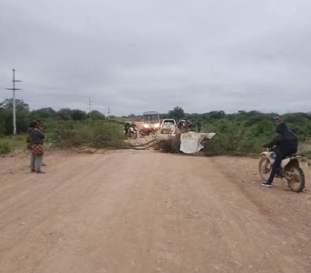 corte en la ruta 54