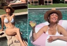Con 56 años, Jennifer Lopez presume su figura en un diminuto bikini: “Pasando el día con la gente que amo”