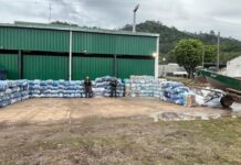 Bagayeros sorprendidos por Gendarmes abandonaron en Orán, 43.950 atados de cigarrillos y 3.366 kilos de coca