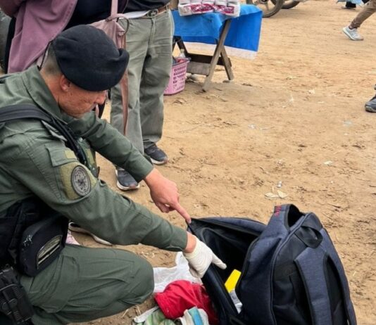 Detienen en Aguas Blancas a un hombre que intentaba ingresar al país con más de cinco kilos de cocaína