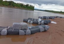 Operativo en el río Bermejo: Gendarmería secuestró más de una tonelada de hojas de coca y miles de cigarrillos de contrabando