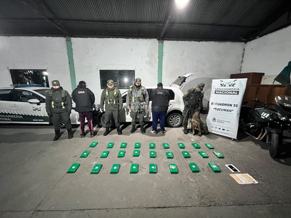 27 kilos de cocaina