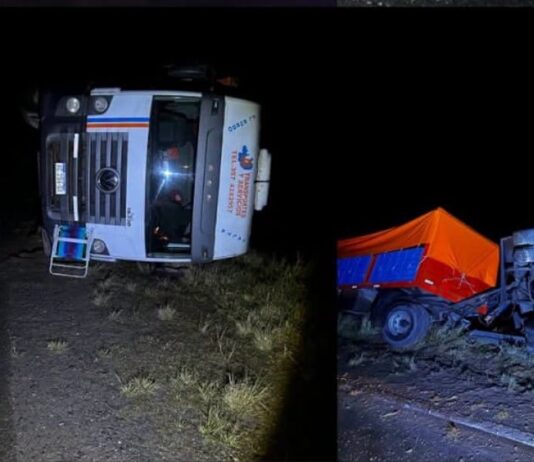 Volcó un camión sobre la Ruta Nacional 9/34 y el conductor resultó ileso